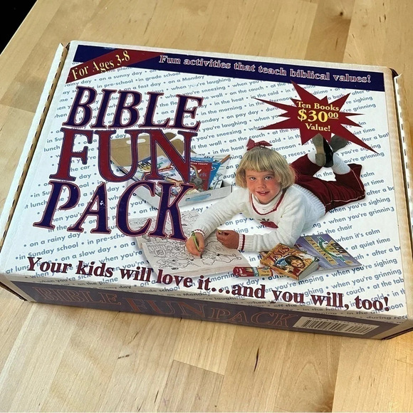 Bible Fun Pack 10 Books Bible Activities Comics Vintage Kids Learning Religion - Picture 2 of 5